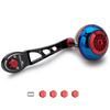 HEIGHTEN 8090mm Reel Handle 45mm Handle Knob SHIMANO DAIWA Abu Bait Reel Universal Aurora Ach Series (Black & Red) (796)