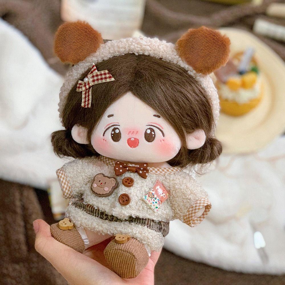 Аксессуары для кукол Кукольная одежда Разноцветная миниатюрная шапочка Платье Костюм Хлопковая мягкая кукла