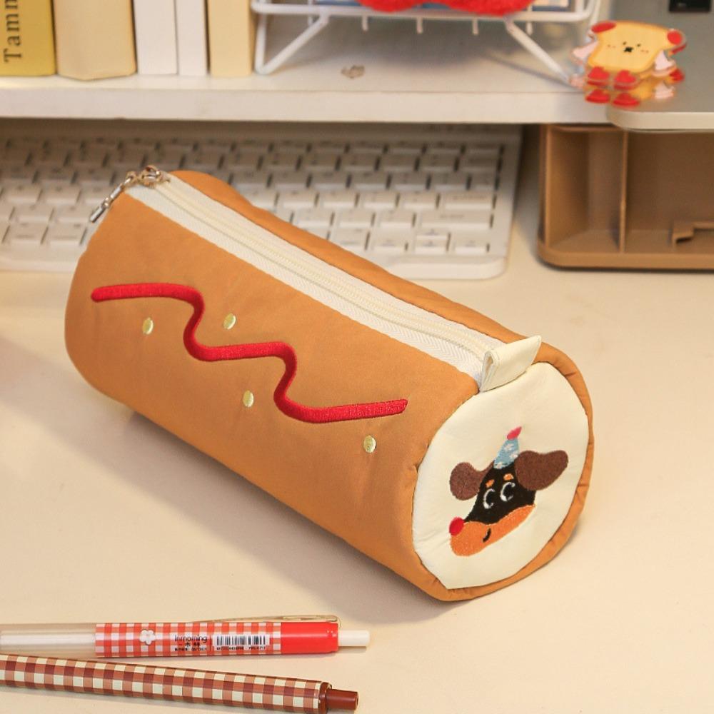 Футляр для ручек с вышивкой в виде рулета, сумка для хранения на столе, сумка для ручек в клетку, сумка для хранения канцелярских принадлежностей для студентов