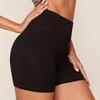 Женские шорты для упражнений, бега, йоги, с высокой талией, однотонные