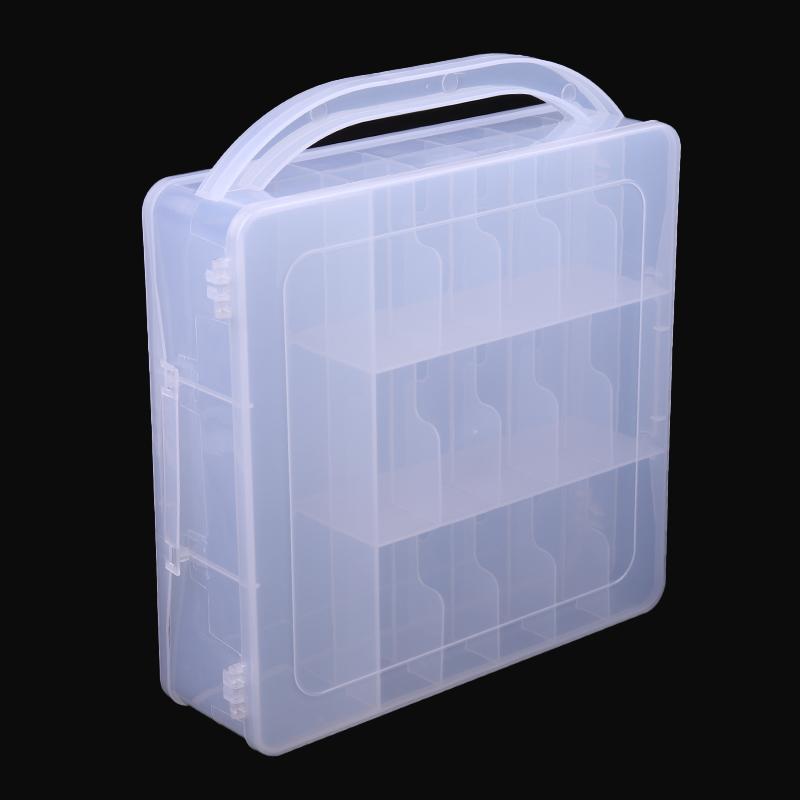 30 Grid Nail Polish Display Organizer Box Clear Double Side Nail Uv Gel Holder Shelf Quick Install Cosmetic Rack Manicure