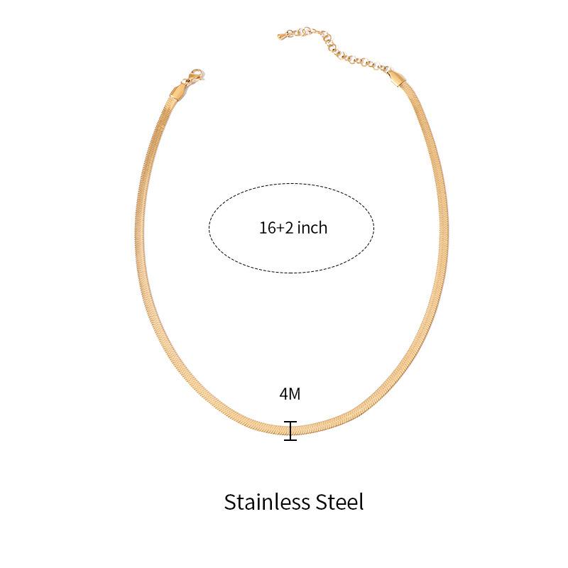 Blade Chain Versatile High-end Snake Bone Chain Hip-hop Necklace