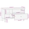 TV Stand 80 x 33 x 46 cm Solid Mango Wood