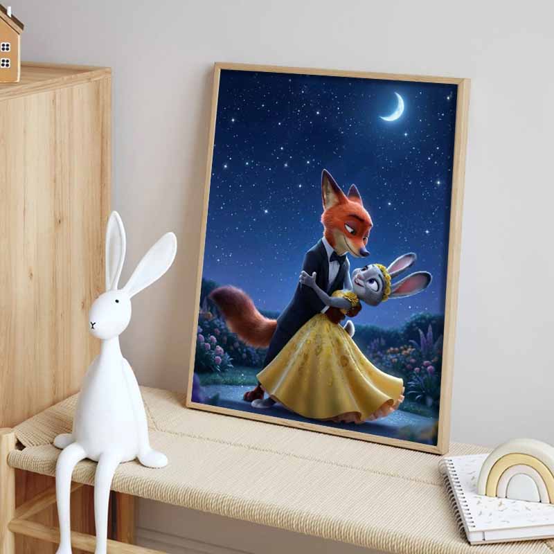 Disney Алмазная живопись Джуди Ник Танцуют под звездами Мультфильм Кино Вышивка крестом Ручная работа Подарок Декор для дома