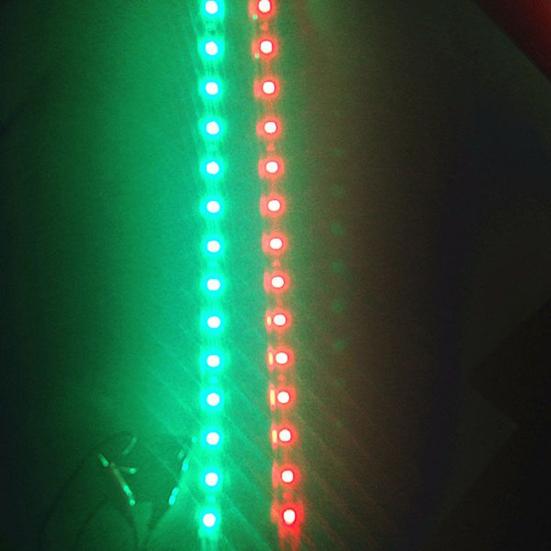2Pcs Red/Green LED Strip Waterproof Navigation Light Marine Car Boat Supplies