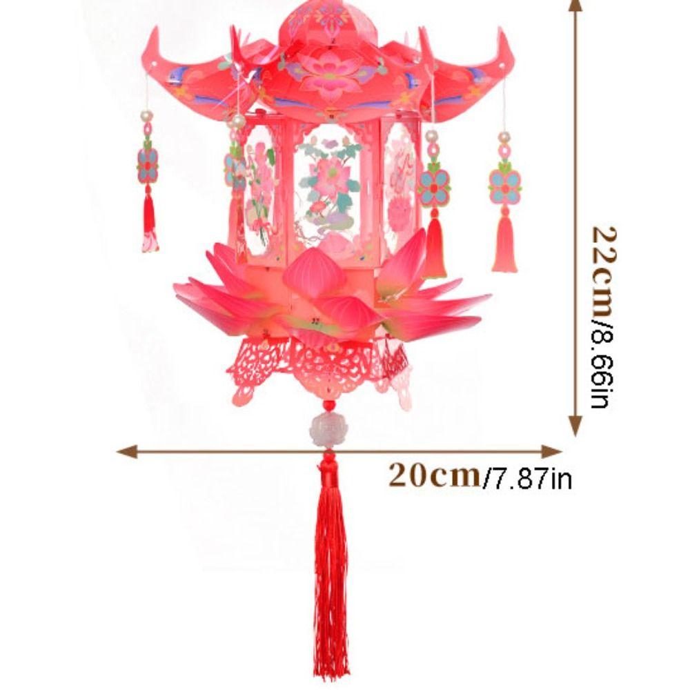 Glowing DIY Craft Material Kit PVC Handheld Lantern Mid-Autumn Festival Lantern  Home Decor
