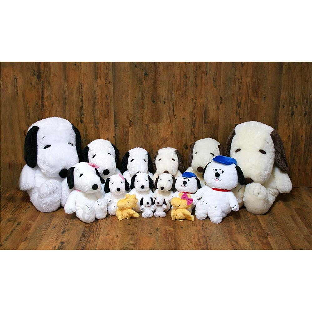 Nakajima Corporation Peanuts Snoopy Hugging Plush Toy 2L Size Black 077394-15