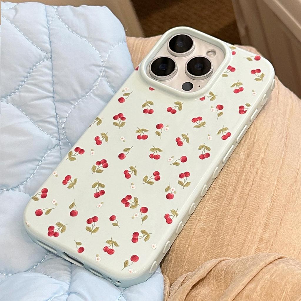 Маленький свежий мятный вишневый чехол для телефона для iPhone 17, iPhone 17 Pro Max