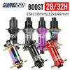 Втулки Koozer 450 32H 28-отверстий Boost Cube K7 Громкие MTB Втулки 6 Болтов J-Hook Для Shimano 15X110 Boost Передняя Втулка Сквозная Ось 12X148 Задняя Втулка