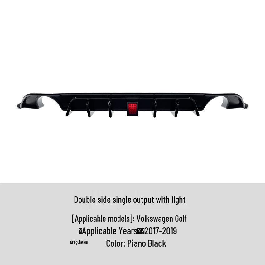 Compatible with Volkswagen Golf MK7.5 TCR GTI (2017-2019) Rear Lip Spoiler.