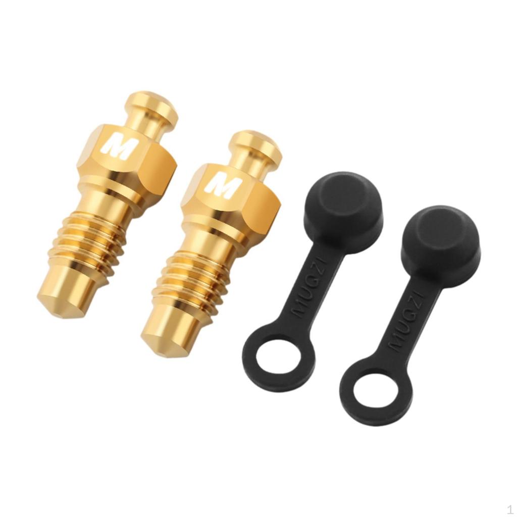 2 Pieces Brake Caliper Bleed Screws Professional Lightweight Titanium Alloy Bike Bolts