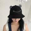 Cute Adjustable Cotton Embroidery Frog Women Fisherman's hat Visors Hat Bucket cap Sun Hat