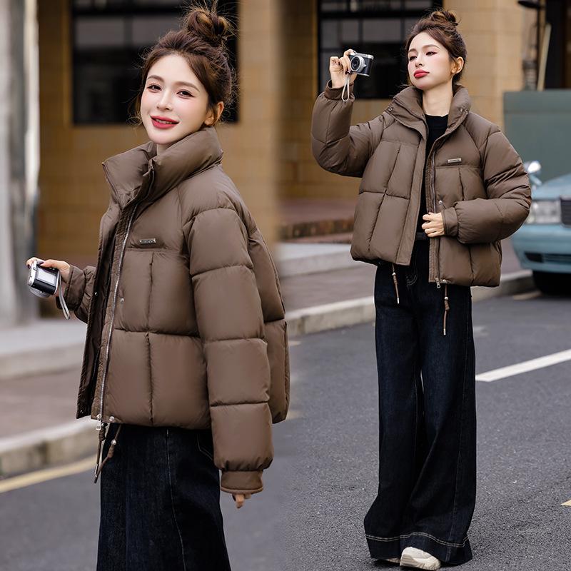 Women's Short Stand Collar Warm Windproof Winter Jacket