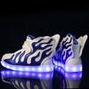 Children's LED Luminous Shoes Boys Girls Lights Usb Charging Boys and Girls Flash Shoes Sports Shoes High-top Sports Shoes