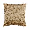 Throw Pillow Cover Decorative Beige Throw Pillows For Couch Satin Textured & Pintucks Solid Color Modern Style Easter - Toffee Crunch