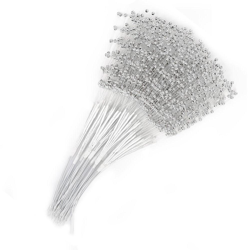 100pcs Artificial Pearls Pearl Sticks 3mm Bead DIY Accessories Decor String Pearls Wedding Party
