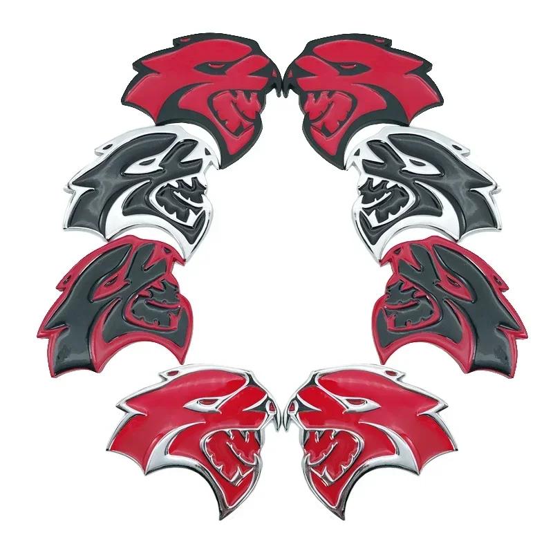 Metal Car Rear Trunk Emblem Hellcat Sticker for Dodge Caliber Jcuv Journey Challenger RAM Caravan Auto Badge Decoration U555