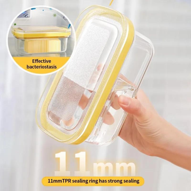 Butter Slicer Cutter Dish Airtight Box Stick Container Airtight Lid Butter Cheese Fresh-Keeping Box Crisper Box for Refrigerator