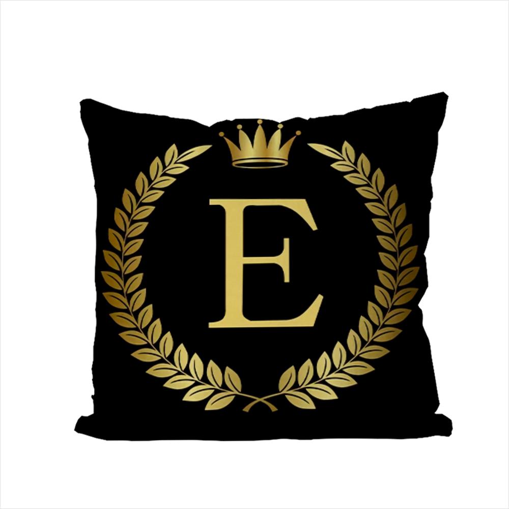 26 Letters Pillow Case For Car Sofa Decorative Home Double-Sided Print Plush Square Throw Pillow Cushion Cover