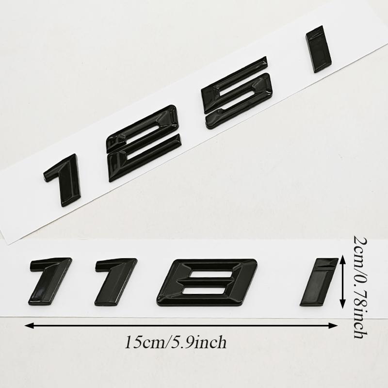 NEW 3D ABS Car Letters Logo 118i 120i 125i Rear Trunk Badge Emblem Sticker For BMW 1 Series 118i 120i 125i F40 Tail Marking
