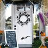 Halloween Plastic Ornaments Wall Hanging Arrange Props Simulated Bat Unique Wreath Garland For Front Door 3 Styles
