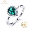 Luxury Real Silver 925 Jewelry Bridal Water Drop Zircon Rings For Women Solitaire Engagement Wedding Party Brand