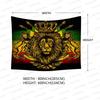 F-FUN SOUL Rasta Rastafarian Tapestry, Large 80x60inches Soft Flannel, Lion Crown Flag Hippie Art Wall Hanging Tapestries for Living Room Bedroom