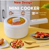 1.5L Multifunctional Electric Cooker Large Capacity Electric Boiling Pot Kitchen Steamer Mini Portable Electric Frying Pan
