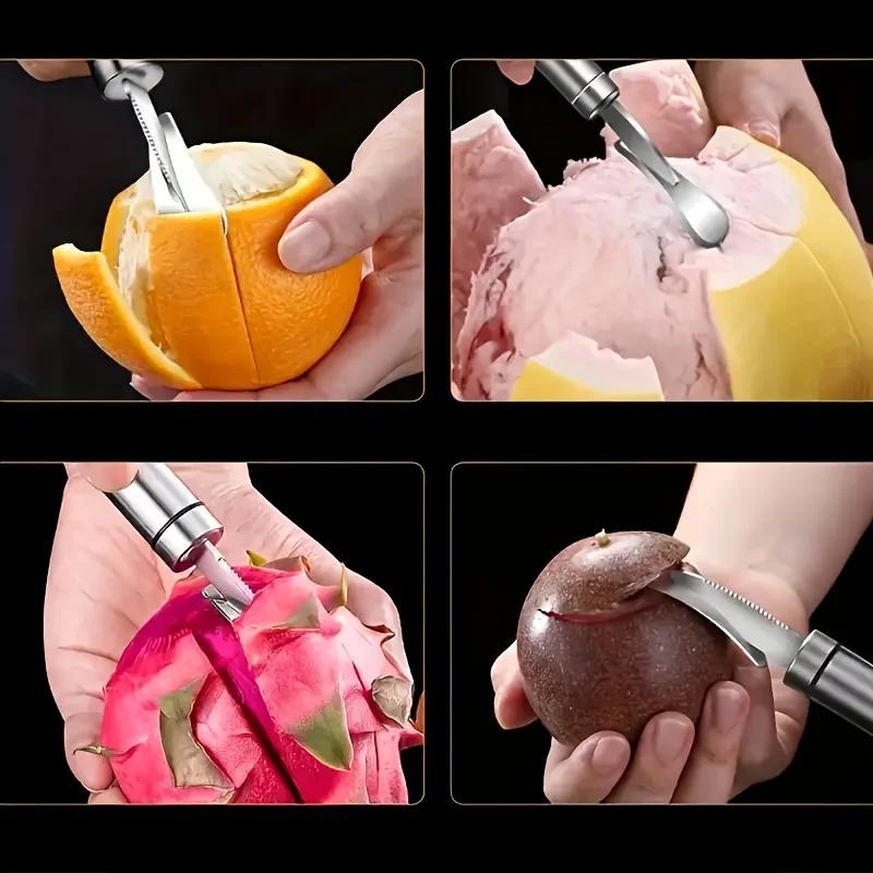 Stainless Steel Orange,Citru Peeler,Simple Lemon Peeler,Creative Cutter,Orange Peeler Tool With Handle,Restaurant Kitchen Gadget