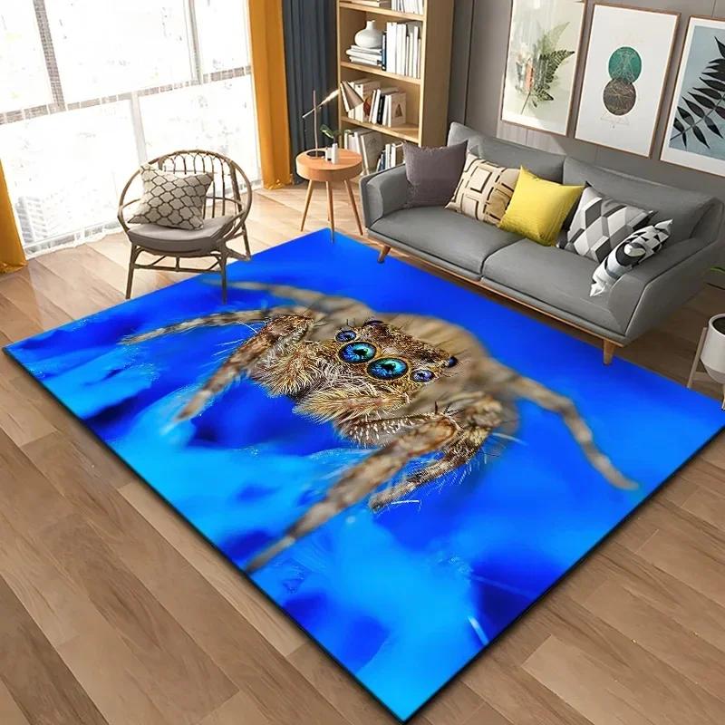 3D Ковер Паук Ползание Животное Ковер Хэллоуин Ужас Мат Коврики Trick or Treat Подростковая Спальня Коврик Фестиваль Домашний Декор Придверный Коврик