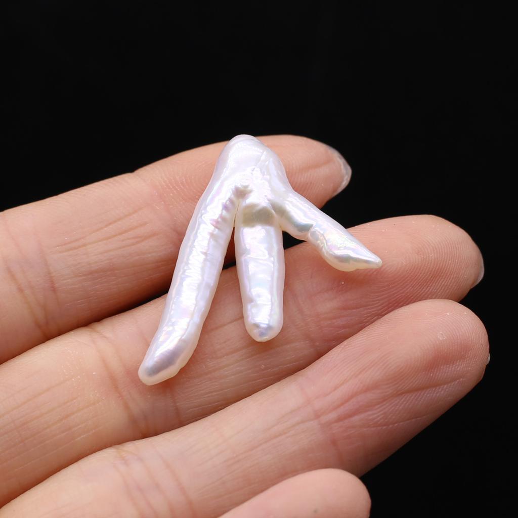 1 шт. уникальные искусственные жемчужные бусины в форме куриного когтя для изготовления ювелирных изделий своими руками необычный подарок на Хэллоуин Рождество белые розовые аксессуары поделки 19×30 мм