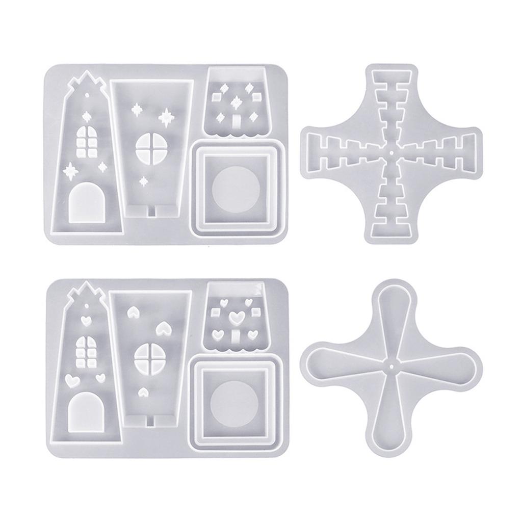 Силиконовая форма для подсвечника, вращающаяся форма ветряной мельницы, материалы для рукоделия, силиконовая текстура для изготовления подсвечника