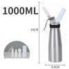 250/500/1000ml Reusable Baking Cream Gun Stainless Steel Cream Foamer Stainless Steel Cream Inlaid Vase Nitrogen Siphon Bottle