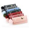 Women PU Leather Flap Wallet with Plush Ball Lady Butterfly Coin Purse CLE