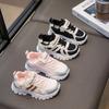 Детская спортивная обувь сетчатые дышащие детские кроссовки толстая мягкая подошва модные новые студенческие кроссовки 2024 года на липучке