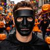 Черно-белая маска Хэллоуина для хип-хоп танцевального выступления Прочная твердая пластиковая Призрак Классический хип-хоп реквизит Лицо Косплей Дышащий Унисекс Сценические шоу