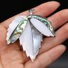 Natural Abalone Pendant Tree Leaf Charm Mother of Pearl Shell Pendants for Women Jewelry Making DIY Necklace Gift