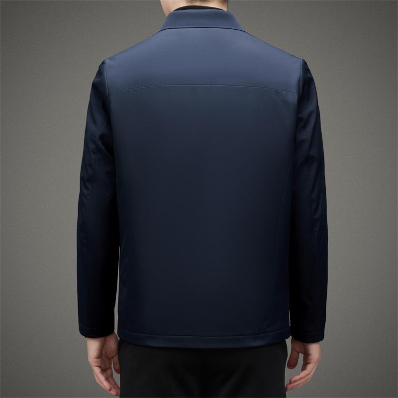 Зимняя куртка на гусином пуху Легкая куртка-пуховик Деловая повседневная куртка на молнии с лацканами Короткая куртка со съемной подкладкой для мужчин