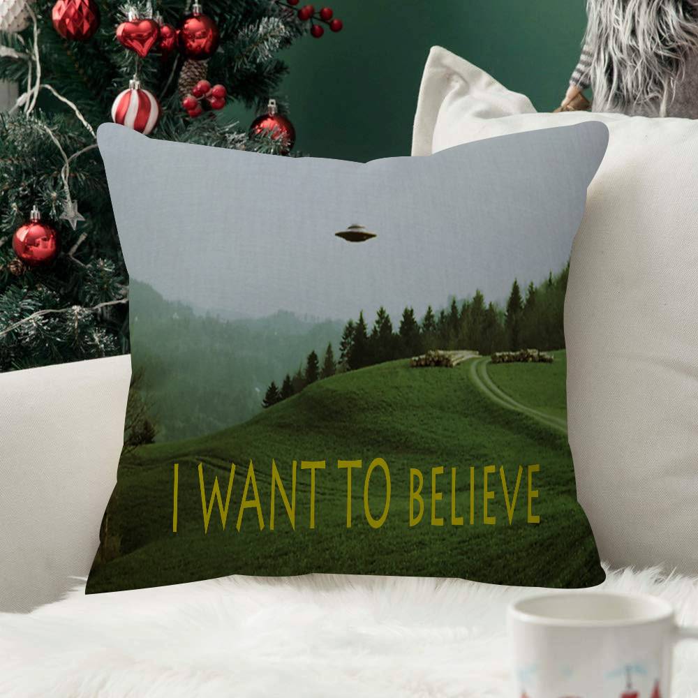 I Want To Believe UFO X Files TV Series Game Personalized Pillow Dust Cover Bedroom Party Decoration Pillowcase Children Gift