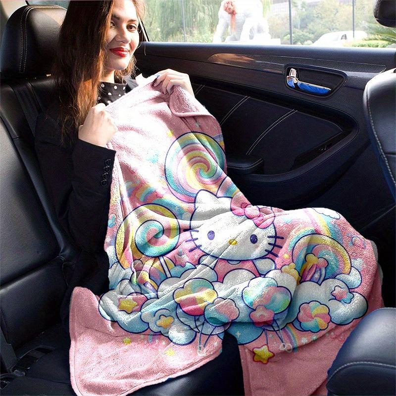 1шт. Плед Hello Kitty «Радужные Мечты» - Идеально для Дома, Офиса, Улицы, Идея для Подарка, Подходит для Всех Сезоновz041754