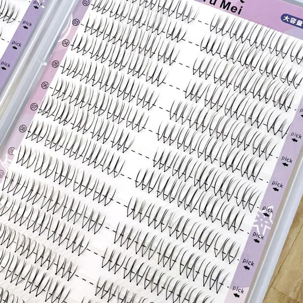 10/32 ряда U-образные пучки накладных ресниц, корейские пушистые ресницы с эффектом накладных, натуральные наращенные ресницы для девушек, для вечеринки, для ежедневного макияжа