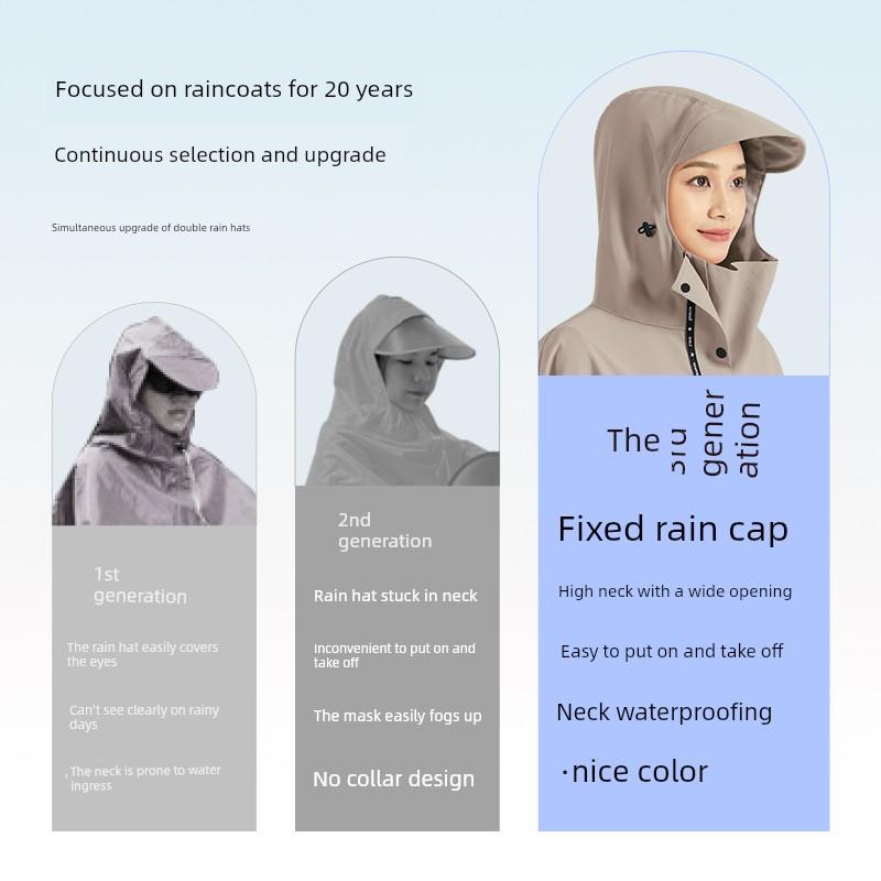 Electric Vehicle Double Raincoat for Parent-Child, Long Full-Body Storm-Proof 2024 Model, Unisex Electric Motorcycle Two-Person Rain Poncho