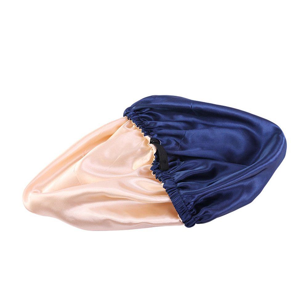 Women Flat For Sleeping Round Headwear Satin Hair Cap Haircare Ceremony Adjustable Night Hat