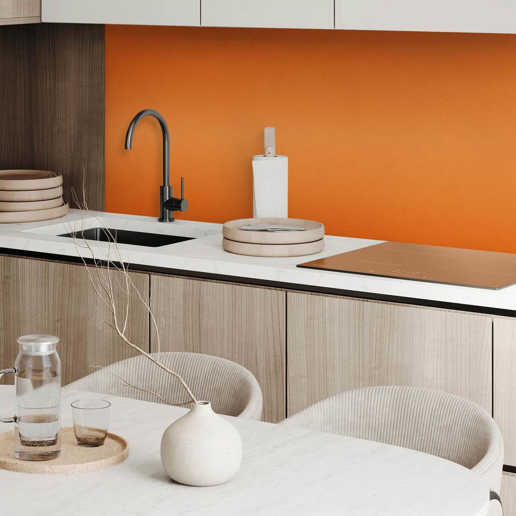 Self-adhesive Decoration with Graphics for Office or Study 120x60 cm Orange Color