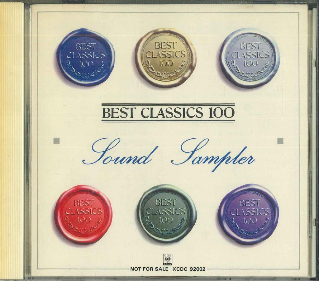 CD VARIOUS - Best Classic 100 Sound Sampler XCDC92002 CBS SONY 1986 Japan Classical Used