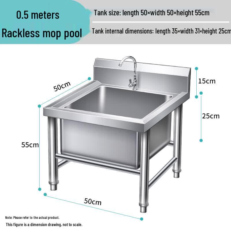 Xinteli Commercial Stainless Steel Floor Mop Sink