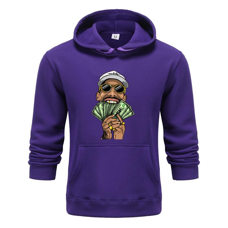 Осень и зима, новая персонализированная одежда с принтом доллара для мужчин и женщин, толстовка с капюшоном для любителей, пуловер для бега, спортивная толстовка