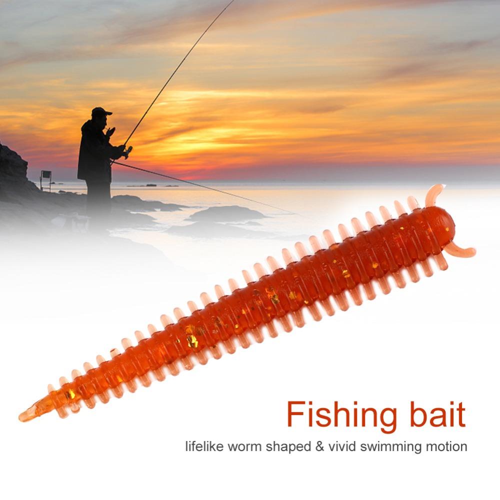 30pcs Fishy Smell Earthworm Fishing Bait Elastic Maggot Lures Earthworm Lures Saltwater Fishing