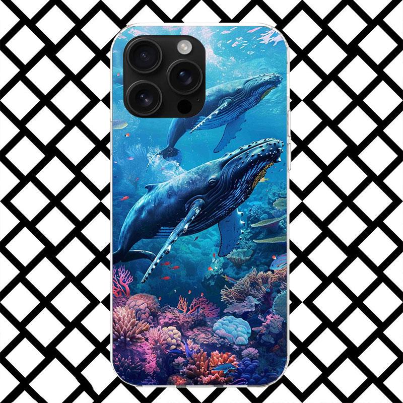Чехол для телефона с горбатым китом, морским гигантом, для iPhone 17 Air 16 16E 15 14 Plus 13 Mini 12 11 Pro Max 7 8 + SE 2020, мягкий чехол Fundas 17