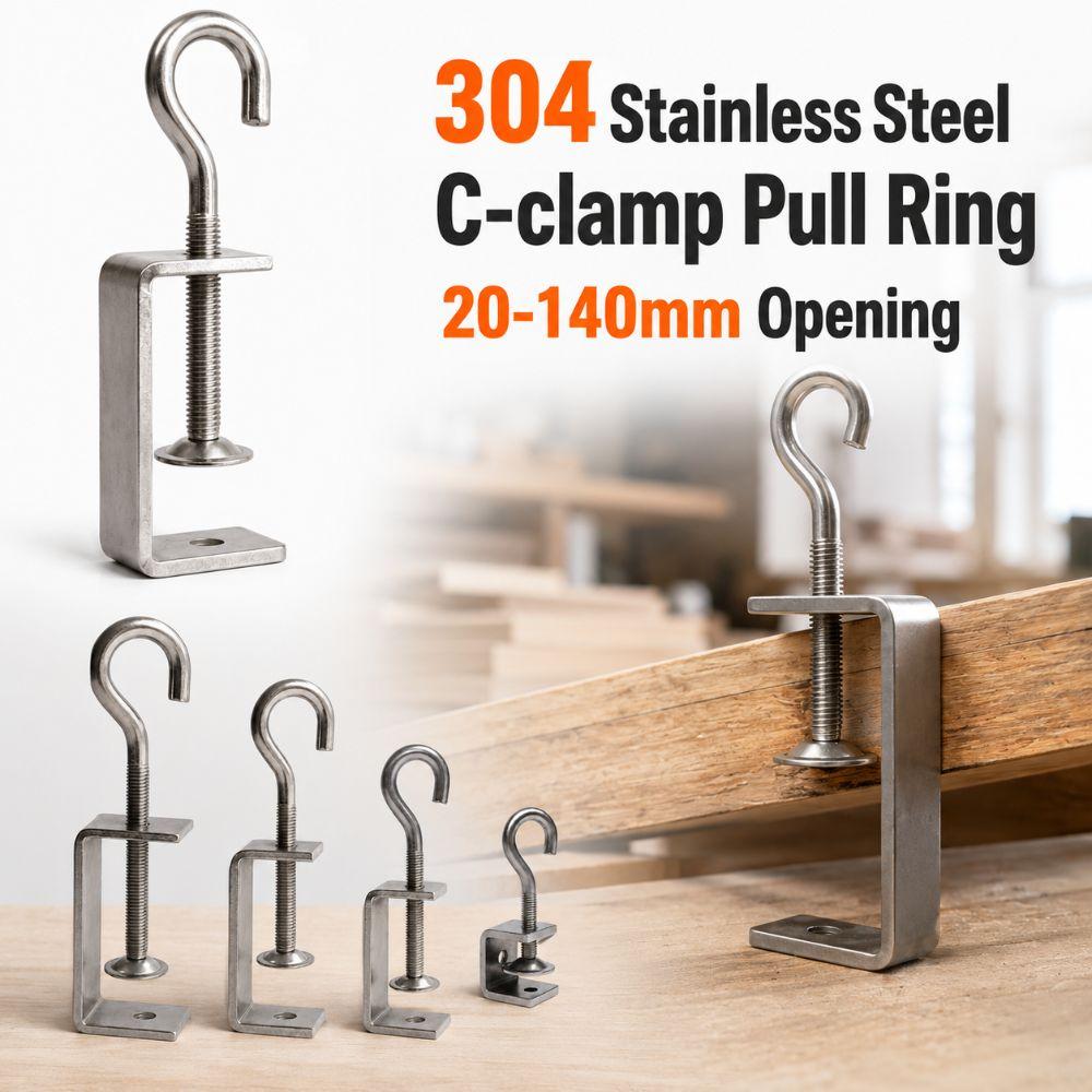 Pull Ring C-clamp Adjustable Fixed Holder Clip High Quality Square Clamp  Hardware Fasteners